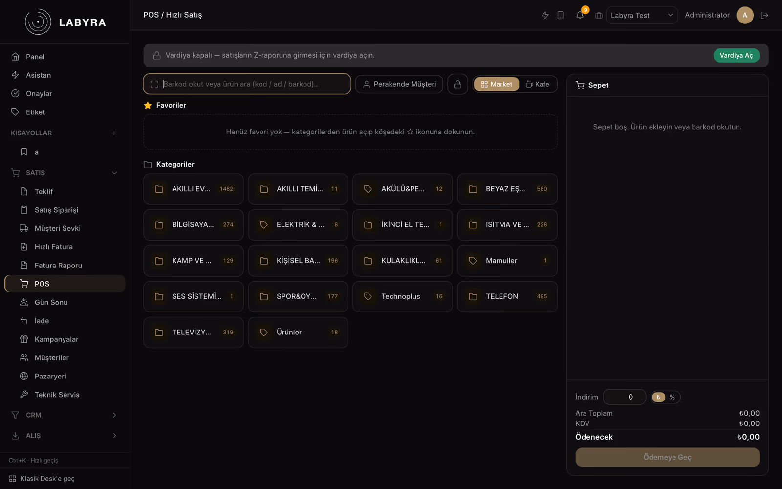 Labyra ERP — POS / Hızlı Satış